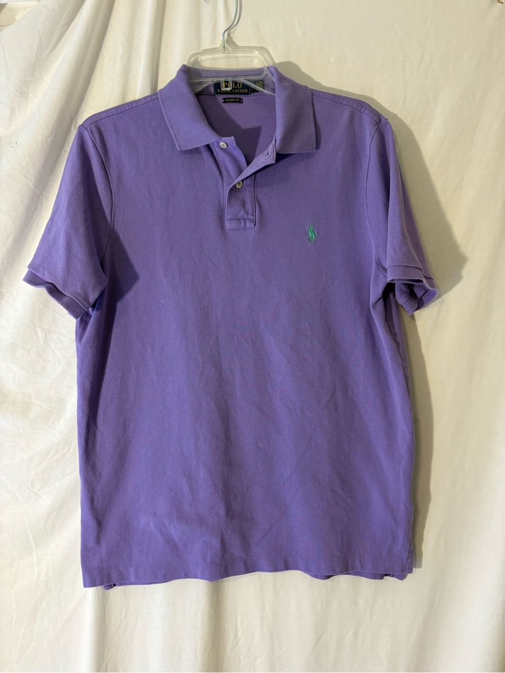 Ralph Lauren Lavender Polo Shirt with Green Pony